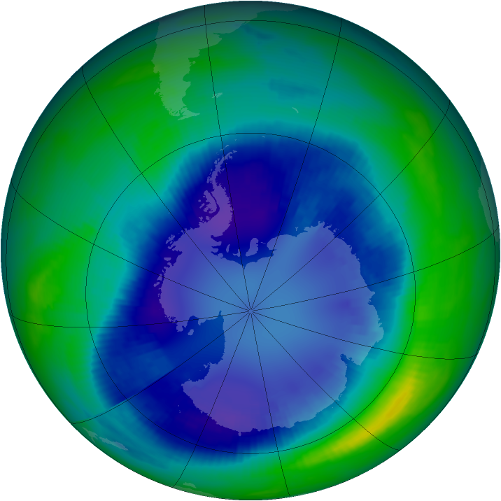 Ozone Map 2000-08-25